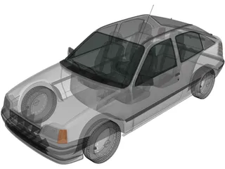 Opel Kadett 3-door (1991) 3D Model