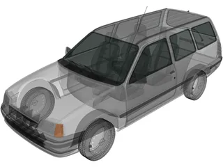 Opel Kadett Caravan (1991) 3D Model