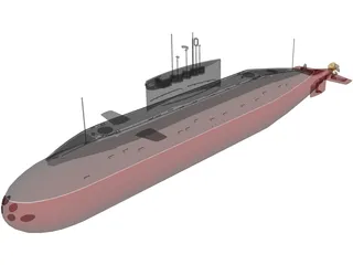 Project 636 Paltus (Kilo Class) 3D Model
