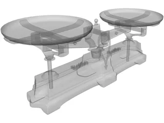 Balance with scales 3D Model