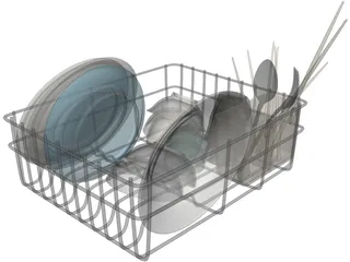 Dish Set 3D Model