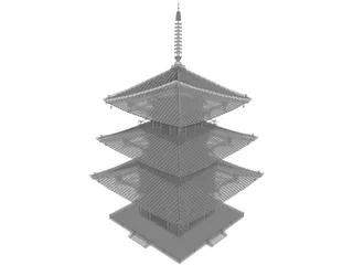 Japanese Tower 3D Model