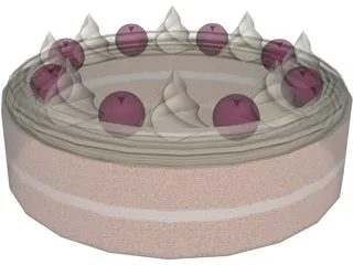 Cake Round 3D Model