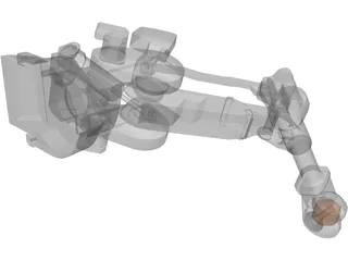 Six Axis Robot ABB4400_45 3D Model