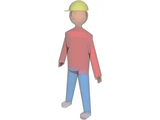 Working Man 3D Model