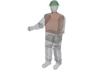 Working Man 3D Model