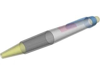 Retractable Pen 3D Model