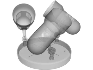 Triple Lamp Fixture 3D Model