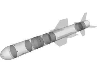 AGM-84A Harpoon 3D Model