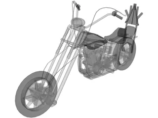 Custom Chopper 3D Model