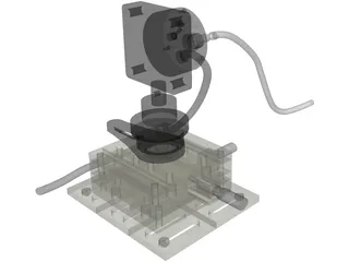 Si Detector 3D Model