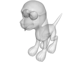 Cartoon Puppy 3D Model