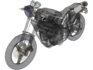 Kawasaki Z900 3D Model