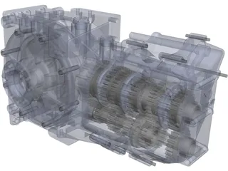 Hewland LD200 Gearbox 3D Model