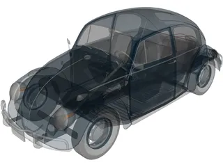 Volkswagen Beetle (1962) 3D Model