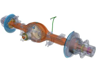 Ford F-450 Rear Axle 3D Model