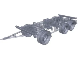 3 Axle Trailer 3D Model