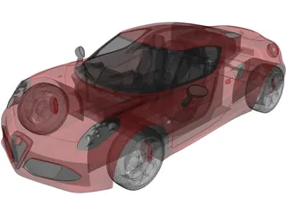 Alfa Romeo 4C (2014) 3D Model