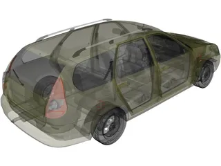 Lada Priora 2172 (2009) 3D Model