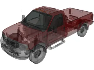 Ford F-350 Super Duty XLT (1999) 3D Model