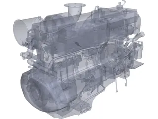 Volvo D16MH Engine 3D Model