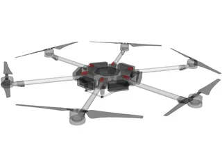 DJI Matrice 600 Hexacopter 3D Model