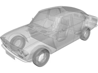 Mazda 616 4-Door Sedan (1974) 3D Model