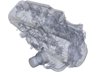 Honda CBR600 F4i Engine 3D Model