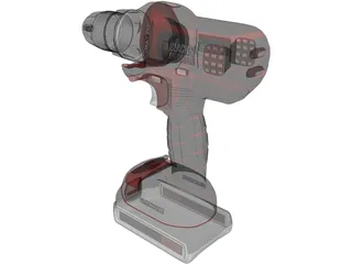 Drill Black and Decker 3D Model