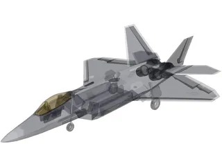 F-22A Raptor 3D Model
