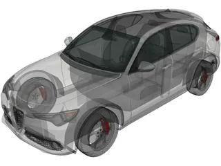 Alfa Romeo Stelvio Q4 (2017) 3D Model