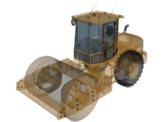 Soil Road Roller 3D Model