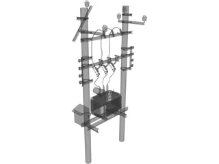 Electrical Transformator 3D Model