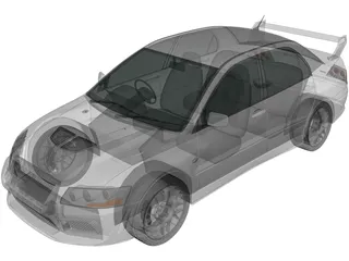 Mitsubishi Lancer Evolution VIII (2001) 3D Model