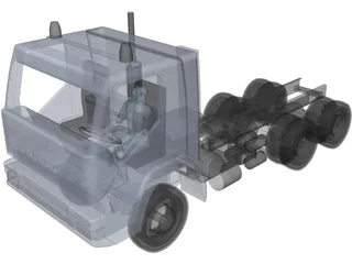 Iveco AD380T 6?6 3820 Chassis 3D Model