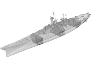 Montana Class Battleship 3D Model