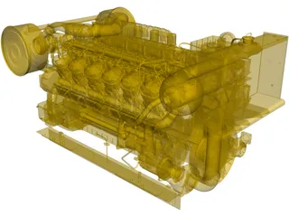 Caterpillar 3512 Generator Engine 3D Model