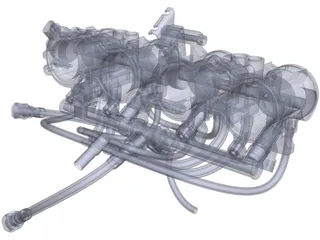 Honda CBR 600 RR Engine Intake 3D Model