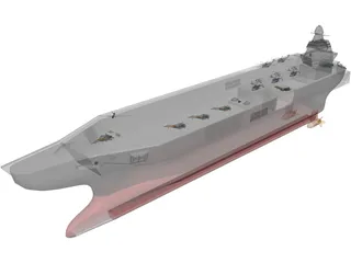 INS Vishal Super Carrier 3D Model