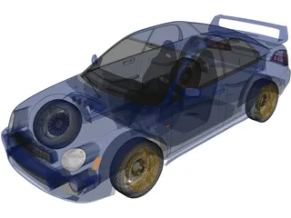 Subaru Impreza WRX STi (2001) 3D Model
