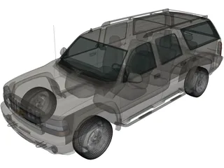 Chevrolet Suburban LT (2005) 3D Model