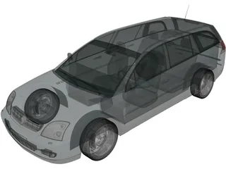 Opel Vectra Caravan (2002) 3D Model