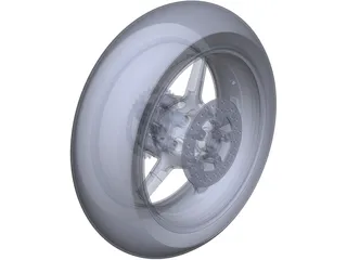 KTM RC8 Rear Wheel 3D Model