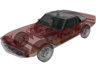 Ford Mustang GT500 Shelby Convertible (1969) 3D Model
