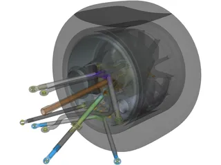 Perrinn LMP1 Prototype Front Suspension 3D Model