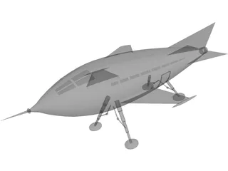 Pulp Starship 3D Model