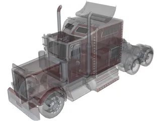 Peterbilt Semi Truck 3D Model