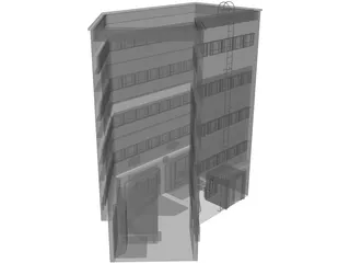 Kaigaten 14 Concrete Urban Building 3D Model