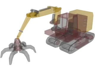 Car Wrecker Crane 3D Model