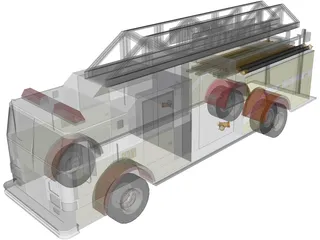 Single Axle Fire Rescue 3D Model